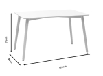 ΤΡΑΠΕΖΙ NATALI PAKOWORLD ΕΠΙΦΑΝΕΙΑ MDF ΜΑΥΡΟ 120X80X75ΕΚ