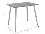 ΤΡΑΠΕΖΙ CUBA PAKOWORLD MDF SONOMA-ΛΕΥΚΟ 70X70X75ΕΚ