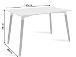 ΤΡΑΠΕΖΙ NATALI PAKOWORLD ΕΠΙΦΑΝΕΙΑ MDF ΜΑΥΡΟ 150X80X75ΕΚ