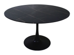 ΤΡΑΠΕΖΙ BALOU I PAKOWORLD MDF ΜΑΥΡΟ ΜΑΡΜΑΡΟΥ Φ120X75ΕΚ