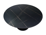 ΤΡΑΠΕΖΙ BALOU I PAKOWORLD MDF ΜΑΥΡΟ ΜΑΡΜΑΡΟΥ Φ120X75ΕΚ