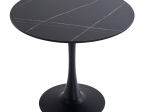 ΤΡΑΠΕΖΙ BALOU II PAKOWORLD MDF ΣΕ ΜΑΥΡΟ ΜΑΡΜΑΡΟΥ ΑΠΟΧΡΩΣΗ Φ80X75ΕΚ