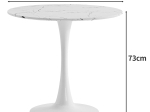 ΤΡΑΠΕΖΙ BALOU II PAKOWORLD MDF ΣΕ ΛΕΥΚΟ ΜΑΡΜΑΡΟΥ ΑΠΟΧΡΩΣΗ Φ80X75ΕΚ