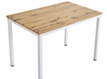 ΤΡΑΠΕΖΙ WITTE PAKOWORLD MDF/METAL ΣΕ SONOMA ΑΠΟΧΡΩΣΗ ΜΕ ΜΑΥΡΟ ΠΟΔΙ 110X70X76ΕΚ