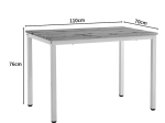 ΤΡΑΠΕΖΙ WITTE PAKOWORLD MDF/METAL ΣΕ SONOMA ΑΠΟΧΡΩΣΗ ΜΕ ΜΑΥΡΟ ΠΟΔΙ 110X70X76ΕΚ