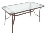 ΤΡΑΠΕΖΙ ENSURE PAKOWORLD ΜΕΤΑΛΛΟ ΚΑΦΕ-ΓΥΑΛΙ TEMPERED 120X70X70ΕΚ