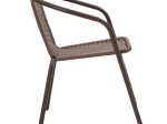 TΡΑΠΕΖΑΡΙΑ OBBI-WATSON PAKOWORLD ΣΕΤ 5ΤΕΜ ΚΑΦΕ ΜΕΤΑΛΛΟ-PE RATTAN 80X80X70ΕΚ