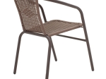 TΡΑΠΕΖΑΡΙΑ OBBI-WATSON PAKOWORLD ΣΕΤ 3ΤΕΜ ΚΑΦΕ ΜΕΤΑΛΛΟ-PE RATTAN 60X60X70ΕΚ