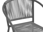ΠΟΛΥΘΡΟΝΑ LINDARIA PAKOWORLD ΣΤΟΙΒΑΖΟΜΕΝΗ ΜΕΤΑΛΛΟ-PE RATTAN ΣΕ ΑΝΘΡΑΚΙ ΑΠΟΧΡΩΣΗ 54X63X74ΕΚ