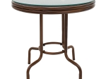 ΤΡΑΠΕΖΙ PAULA PAKOWORLD ΜΕΤΑΛΛΟ-PE RATTAN ΚΑΦΕ Φ60X60ΕΚ