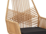 ΠΟΛΥΘΡΟΝΑ TANISH PAKOWORLD RATTAN ΦΥΣΙΚΟ-ΠΟΔΙ ΜΑΥΡΟ ΜΕΤΑΛΛΟ 58X58.5X87ΕΚ