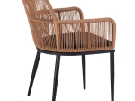 ΠΟΛΥΘΡΟΝΑ NAOKI PAKOWORLD PE RATTAN -METAL ΣΕ ΦΥΣΙΚΗ ΑΠΟΧΡΩΣΗ ΜΕ ΜΑΥΡΑ ΠΟΔΙΑ/ΜΑΞΙΛΑΡΙ 59X62.5X78ΕΚ