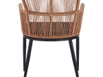 ΠΟΛΥΘΡΟΝΑ NAOKI PAKOWORLD PE RATTAN -METAL ΣΕ ΦΥΣΙΚΗ ΑΠΟΧΡΩΣΗ ΜΕ ΜΑΥΡΑ ΠΟΔΙΑ/ΜΑΞΙΛΑΡΙ 59X62.5X78ΕΚ