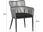 ΠΟΛΥΘΡΟΝΑ NAOKI PAKOWORLD PE RATTAN -METAL ΣΕ ΦΥΣΙΚΗ ΑΠΟΧΡΩΣΗ ΜΕ ΜΑΥΡΑ ΠΟΔΙΑ/ΜΑΞΙΛΑΡΙ 59X62.5X78ΕΚ