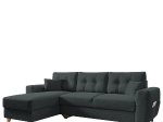 ΚΑΝΑΠΕΣ ΓΩΝΙΑΚΟΣ ARTELIBRE ΑΝΑΣΤΡΕΨΙΜΗ ΓΩΝΙΑ JESSIE 235X160X85CM ΣΚΟΥΡΟ ΓΚΡΙ