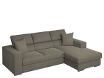 ΚΑΝΑΠΕΣ ΚΡΕΒΑΤΙ ΓΩΝΙΑΚΟΣ ARTELIBRE ΔΕΞΙΑ ΓΩΝΙΑ ELOISE TAUPE 260X170X75-90CM