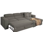 ΚΑΝΑΠΕΣ ΚΡΕΒΑΤΙ ΓΩΝΙΑΚΟΣ ARTELIBRE ΔΕΞΙΑ ΓΩΝΙΑ ELOISE TAUPE 260X170X75-90CM