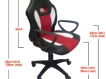 ΚΑΡΕΚΛΑ ΓΡΑΦΕΙΟΥ ARTELIBRE GAMING ΔΩPOΘEA ΜΑΥΡΟ/ΚΟΚΚΙΝΟ 58X60X90-100CM