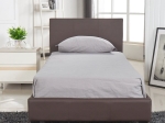 ΚΡΕΒΑΤΙ ARTELIBRE AZALEA ΣΚΟΥΡΟ ΚΑΦΕ PU 213X101X88CM (ΣΤΡΩΜΑ 90X200CM)