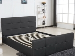 ΚΡΕΒΑΤΙ ARTELIBRE ANEMONE ΜΑΥΡΟ PU ΜΕ ΑΠΟΘΗΚΕΥΤΙΚΟ ΧΩΡΟ 217.5X170.5X100CM(ΣΤΡΩΜΑ 160X200CM)