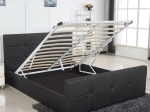 ΚΡΕΒΑΤΙ ARTELIBRE ANEMONE ΜΑΥΡΟ PU ΜΕ ΑΠΟΘΗΚΕΥΤΙΚΟ ΧΩΡΟ 217.5X170.5X100CM(ΣΤΡΩΜΑ 160X200CM)