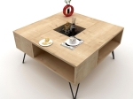 ΤΡΑΠΕΖΑΚΙ ΣΑΛΟΝΙΟΥ ARTELIBRE DONOUSA ΔΡΥΣ/ΜΑΥΡΟ 80X80X38.6CM