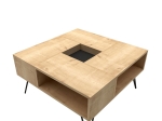 ΤΡΑΠΕΖΑΚΙ ΣΑΛΟΝΙΟΥ ARTELIBRE DONOUSA ΔΡΥΣ/ΜΑΥΡΟ 80X80X38.6CM