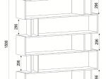 ΒΙΒΛΙΟΘΗΚΗ ARTELIBRE ANTIPAXI SONOMA/WENGE ΜΟΡΙΟΣΑΝΙΔΑ/ΜΕΛΑΜΙΝΗ 122X26X159CM