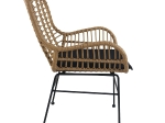 ΚΑΡΕΚΛΑ ΚΗΠΟΥ ARTELIBRE ABUDIUS ΦΥΣΙΚΟ/ΜΑΥΡΟ ΜΕΤΑΛΛΟ/RATTAN 60X60X85CM