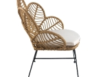 ΚΑΡΕΚΛΑ ΚΗΠΟΥ ARTELIBRE ALFIUS ΦΥΣΙΚΟ/ΜΑΥΡΟ ΜΕΤΑΛΛΟ/RATTAN 72X62X86CM