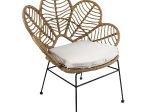 ΚΑΡΕΚΛΑ ΚΗΠΟΥ ARTELIBRE ALFIUS ΦΥΣΙΚΟ/ΜΑΥΡΟ ΜΕΤΑΛΛΟ/RATTAN 72X62X86CM