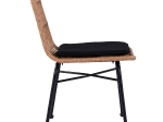 ΚΑΡΕΚΛΑ ΚΗΠΟΥ ARTELIBRE AFRANIUS ΦΥΣΙΚΟ/ΜΑΥΡΟ RATTAN/ΜΕΤΑΛΛΟ 47X50X85CM