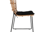 ΚΑΡΕΚΛΑ ΚΗΠΟΥ ARTELIBRE ALFENUS ΦΥΣΙΚΟ/ΜΑΥΡΟ RATTAN/ΜΕΤΑΛΛΟ 50X55X84CM
