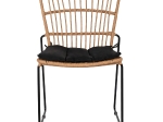 ΚΑΡΕΚΛΑ ΚΗΠΟΥ ARTELIBRE ALFENUS ΦΥΣΙΚΟ/ΜΑΥΡΟ RATTAN/ΜΕΤΑΛΛΟ 50X55X84CM