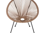 ΠΟΛΥΘΡΟΝΑ ΚΗΠΟΥ ARTELIBRE APRONIUS ΦΥΣΙΚΟ/ΜΑΥΡΟ RATTAN/ΜΕΤΑΛΛΟ 71X73X77CM