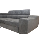 ΚΑΝΑΠΕΣ ΚΡΕΒΑΤΙ ΓΩΝΙΑΚΟΣ ARTELIBRE CASABLANCA ΣΚΟΥΡΟ ΓΚΡΙ 280X203X78-93CM