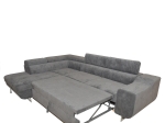 ΚΑΝΑΠΕΣ ΚΡΕΒΑΤΙ ΓΩΝΙΑΚΟΣ ARTELIBRE CASABLANCA ΣΚΟΥΡΟ ΓΚΡΙ 280X203X78-93CM