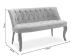 ΚΑΝΑΠΕΣ LORETA PAKOWORLD 2ΘΕΣΙΟΣ ΒΕΛΟΥΔΟ ΚΕΡΑΜΙΔΙ 123X65X73ΕΚ
