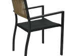 ΠΟΛΥΘΡΟΝΑ ΚΗΠΟΥ ARTELIBRE HORUS ΜΑΥΡΟ/ΚΑΦΕ ΑΛΟΥΜΙΝΙΟ/RATTAN 56X58X83CM
