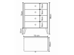 ΣΥΡΤΑΡΙΕΡΑ ARTELIBRE AMARI ΔΡΥΣ/ΛΕΥΚΟ ΜΟΡΙΟΣΑΝΙΔΑ 72X43X96CM