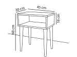 ΚΟΜΟΔΙΝΟ ARTELIBRE GANIRU ΚΑΡΥΔΙ ΜΟΡΙΟΣΑΝΙΔΑ/ΞΥΛΟ 45X30X60CM