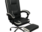 ΚΑΡΕΚΛΑ ΓΡΑΦΕΙΟΥ OPTISEAT ΜΑΥΡΟ/ΛΕΥΚΟ PVC/ΜΕΤΑΛΛΟ 67X65X105-115CM
