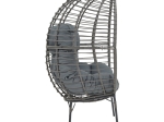 ΠΟΛΥΘΡΟΝΑ NESTIE  PAKOWORLD WICKER RATTAN ΓΚΡΙ-ΜΕΤΑΛΛΙΚΟ ΓΚΡΙ ΠΟΔΙ-ΓΚΡΙ ΜΑΞΙΛΑΡΙ 102X80X155ΕΚ