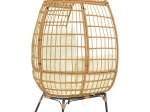 ΠΟΛΥΘΡΟΝΑ FROX PAKOWORLD WICKER RATTAN ΦΥΣΙΚΟ-ΜΕΤΑΛΛΙΚΟ ΦΥΣΙΚΟ-ΜΑΥΡΟ ΠΟΔΙ-ΜΠΕΖ ΜΑΞΙΛΑΡΙ 96X76X145ΕΚ