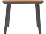 ΤΡΑΠΕΖΙ SYNERGY PAKOWORLD ΑΛΟΥΜΙΝΙΟ ΑΝΘΡΑΚΙ-PLYWOOD ΦΥΣΙΚΟ 80X80X74ΕΚ