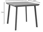 ΤΡΑΠΕΖΙ SYNERGY PAKOWORLD ΑΛΟΥΜΙΝΙΟ ΑΝΘΡΑΚΙ-PLYWOOD ΦΥΣΙΚΟ 80X80X74ΕΚ