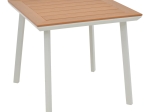 ΤΡΑΠΕΖΙ SYNERGY PAKOWORLD ΑΛΟΥΜΙΝΙΟ ΛΕΥΚΟ-PLYWOOD ΦΥΣΙΚΟ 80X80X74ΕΚ