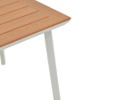 ΤΡΑΠΕΖΙ SYNERGY PAKOWORLD ΑΛΟΥΜΙΝΙΟ ΛΕΥΚΟ-PLYWOOD ΦΥΣΙΚΟ 80X80X74ΕΚ
