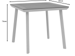 ΤΡΑΠΕΖΙ SYNERGY PAKOWORLD ΑΛΟΥΜΙΝΙΟ ΛΕΥΚΟ-PLYWOOD ΦΥΣΙΚΟ 80X80X74ΕΚ