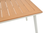 ΤΡΑΠΕΖΙ GRIFFITH PAKOWORLD ΛΕΥΚΟ ΑΛΟΥΜΙΝΙΟ ΚΑΙ PLYWOOD ΣΕ ΦΥΣΙΚΗ ΑΠΟΧΡΩΣΗ 120X80X74ΕΚ
